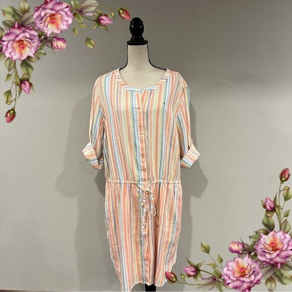 Tommy Hilfiger striped button Down dress - Picture 1 of 16